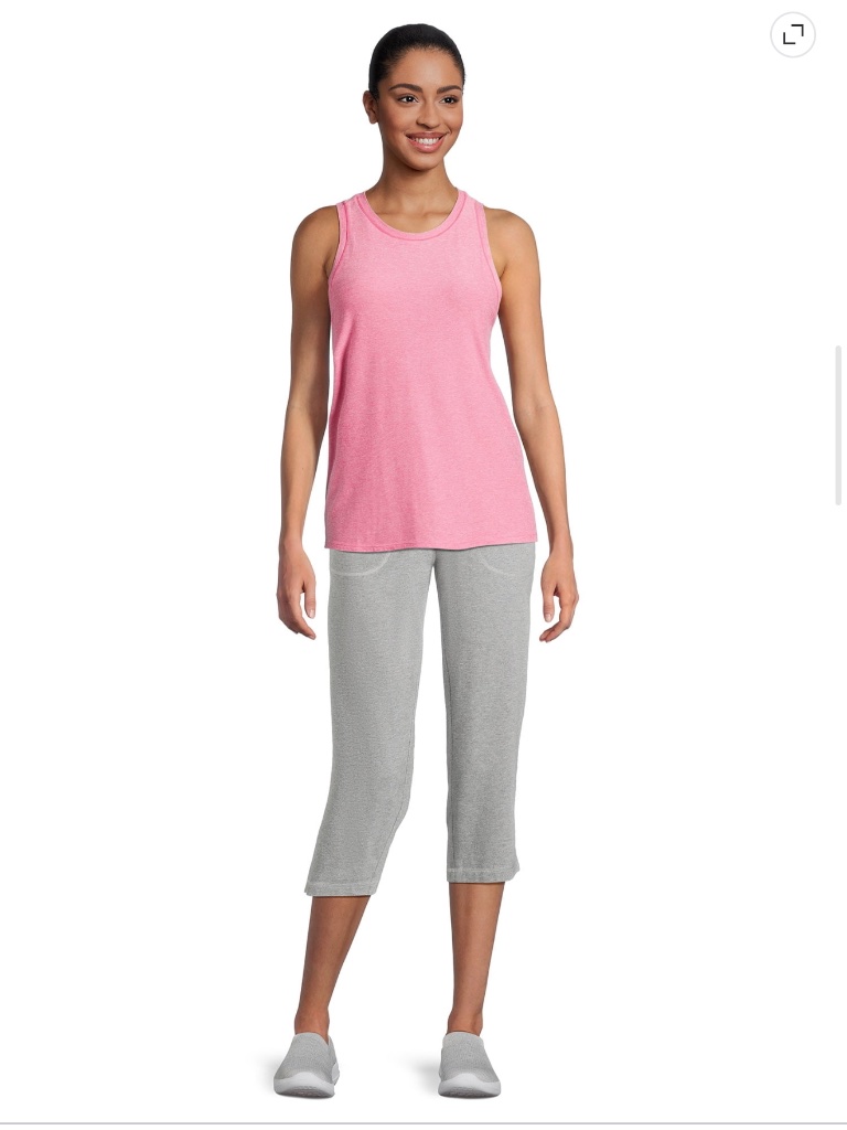 Athletic Works Women’s Medium Grey Heather Knit Capris 22” Inseam Size Xl Nwt — image 3 of 7